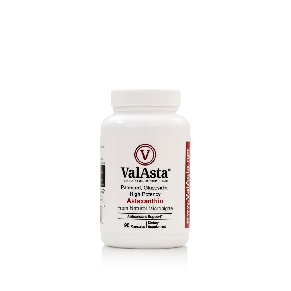 ValAsta Astaxanthin supplement bottle on a white background